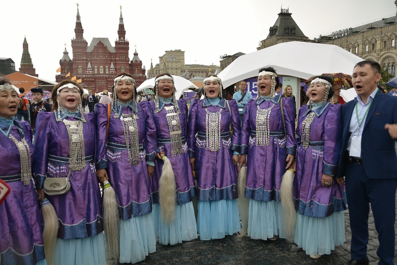 Burjaten auf dem roten Platz