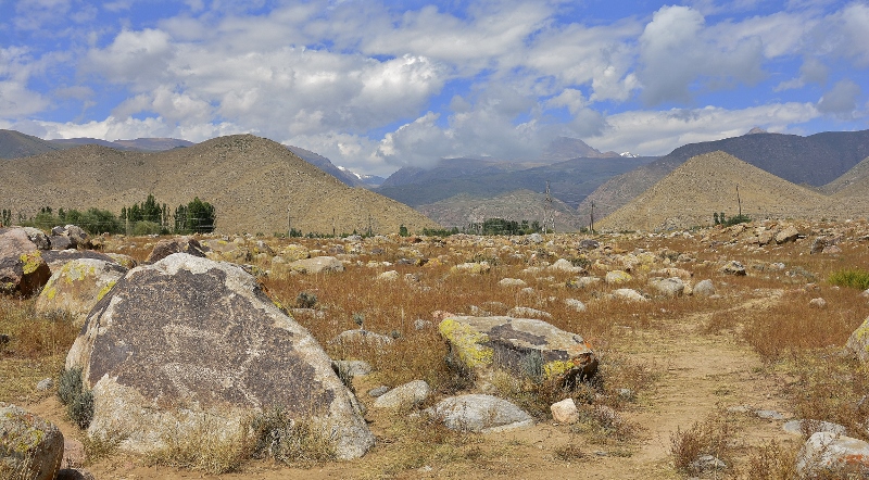 Im Petroglyphenfeld bei Tscholpon-Ata
