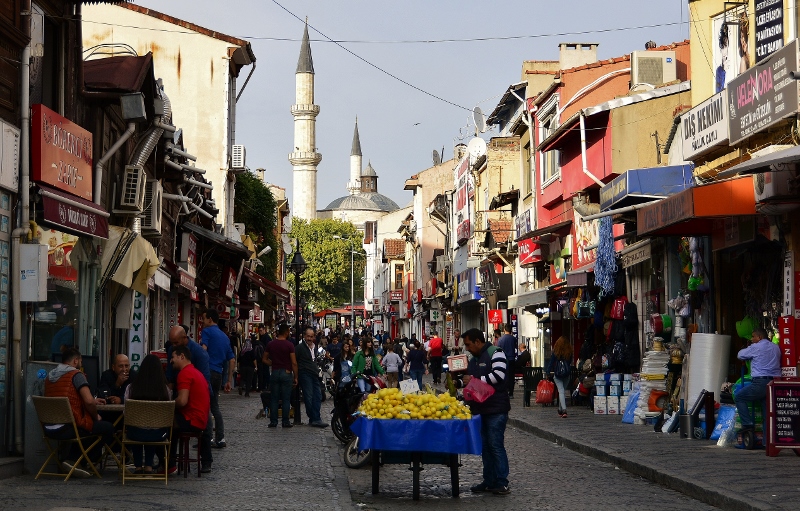 In der quirligen Innenstadt von Edirne