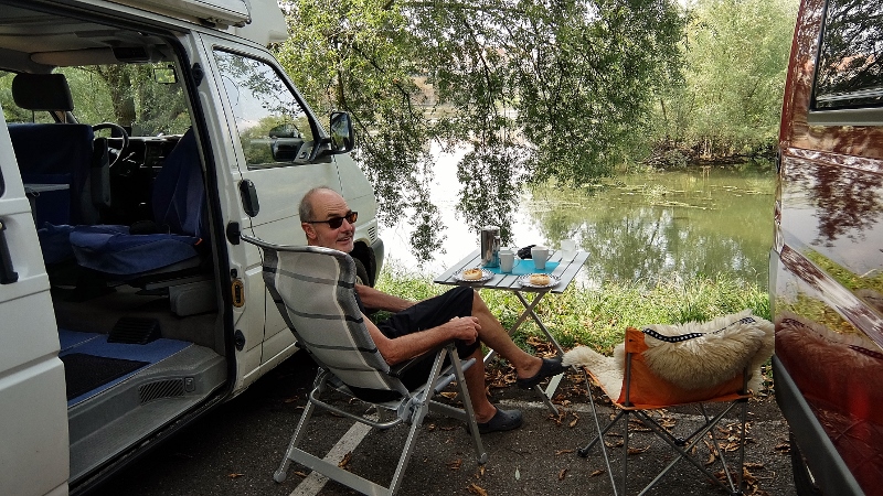 Stellplatz am Ufer der Moselle